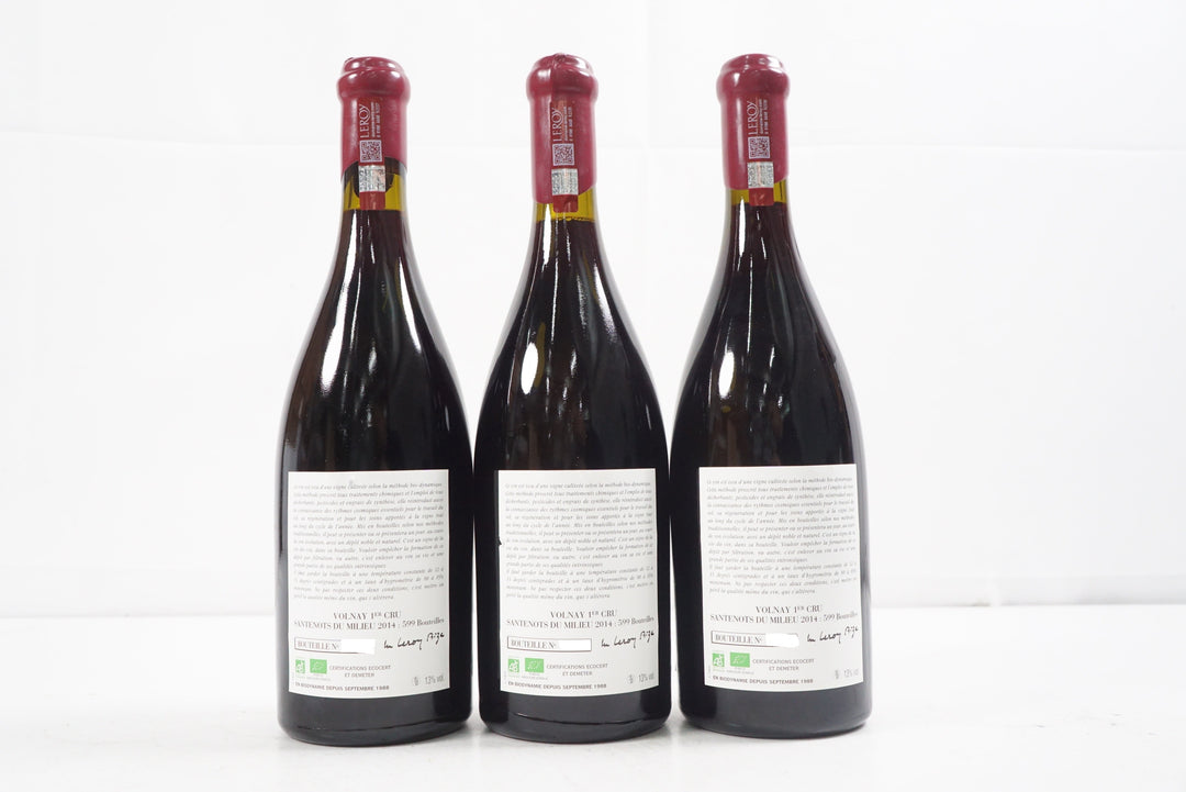 Leroy (Domaine) Volnay Santenots du Milieu 1er Cru 2014