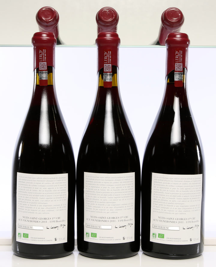Leroy (Domaine) Nuits St Georges Les Vignerondes 1er Cru (Case of 3) 2011