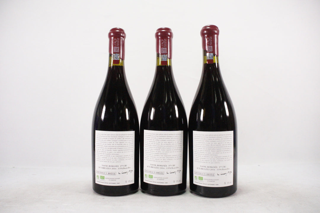 Leroy (Domaine) Vosne Romanee Les Brulees 1er Cru 2014 *