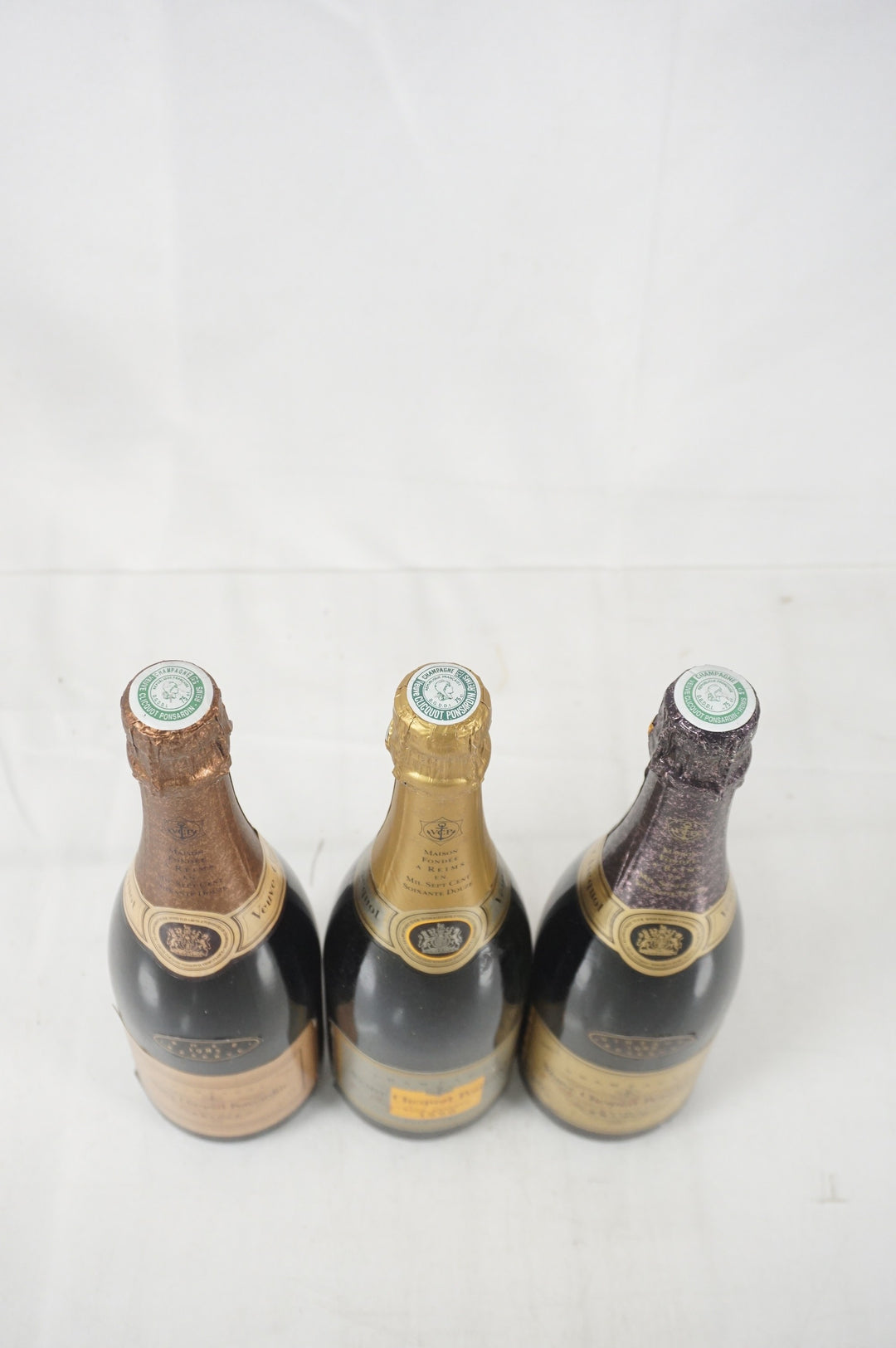 Veuve Clicquot Ponsardin Assortment (1 x Reserve 1988, 1 x Reserve 1990, 1 x Rose 1985) NV