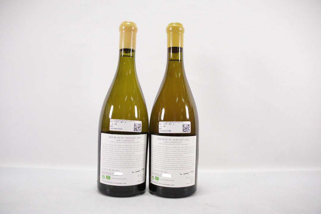 d'Auvenay Bourgogne Aligote Sous Chatelet 2012