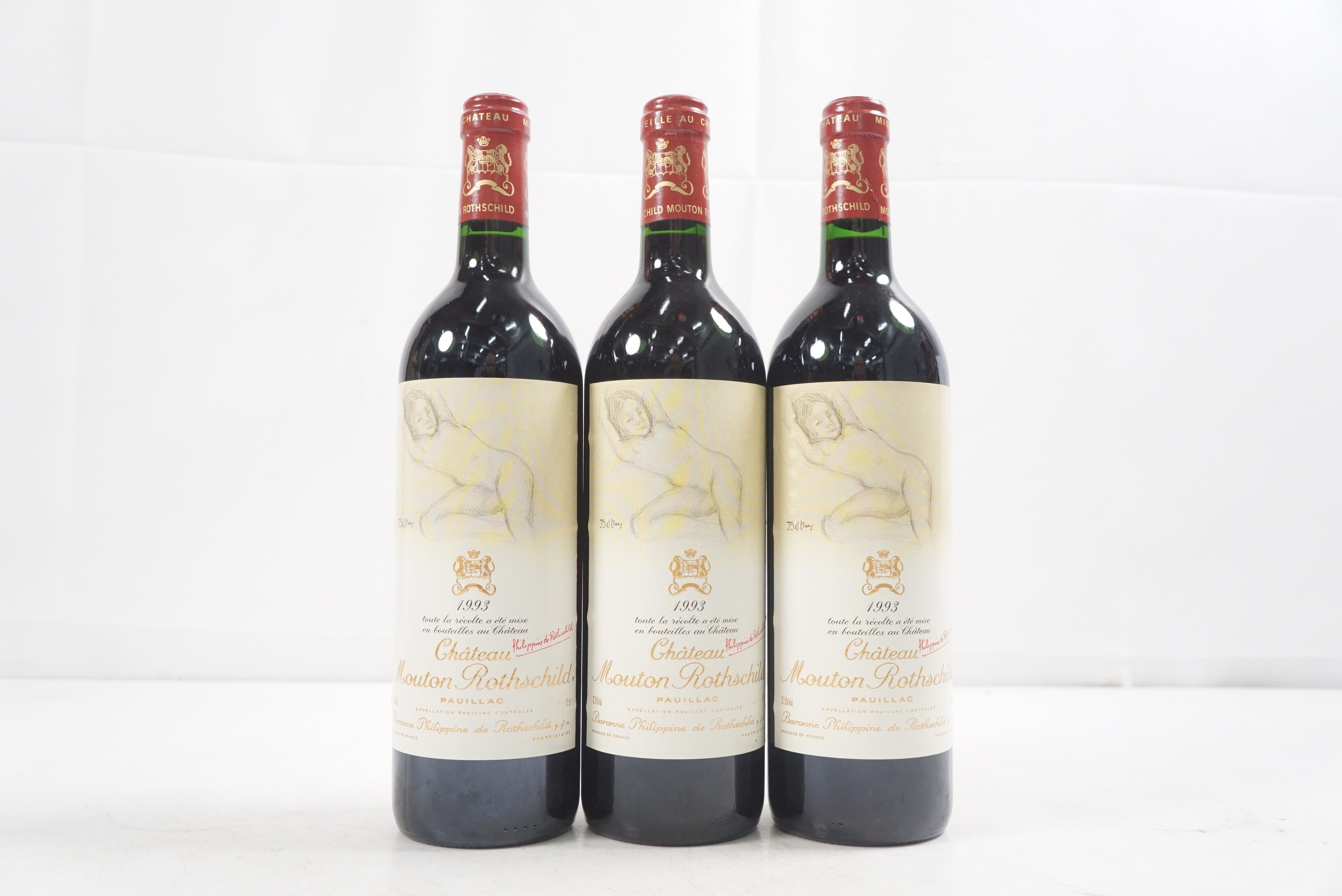 CHATEAU MOUTON ROTHCHILD 1993 他 全4本セット Chateau Mouton Rothschild 1993 – Ginsberg+Chan Wine Merchants Asia