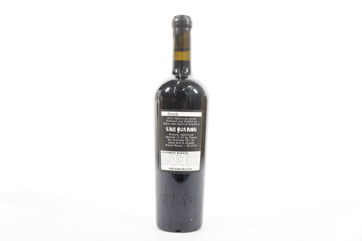Sine Qua Non Stock Syrah 2012