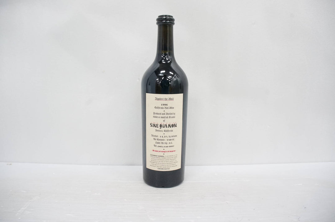 Sine Qua Non Against the Wall Syrah 1996