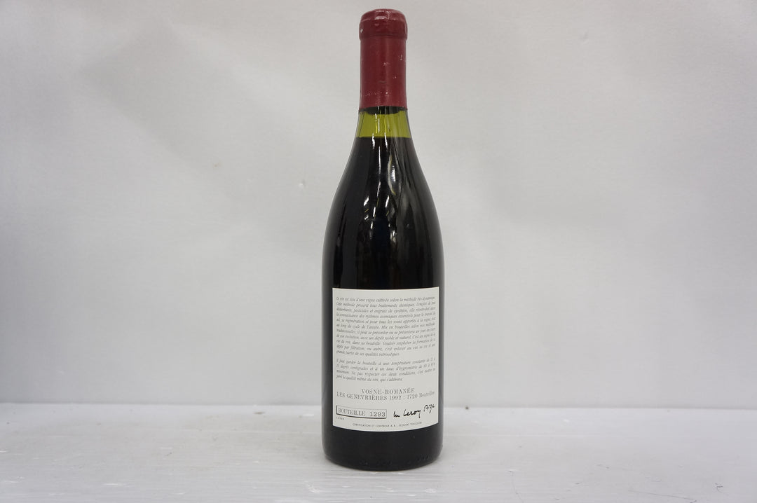 Leroy (Domaine) Vosne Romanee Les Genaivrieres 1992