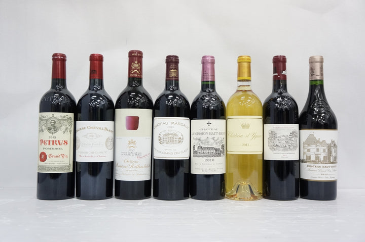 Duclot Bordeaux Collection (Petrus, Lafite, Margaux, Mouton, Haut Brion, Cheval Blanc, La Mission Haut Brion, Yquem) 2013