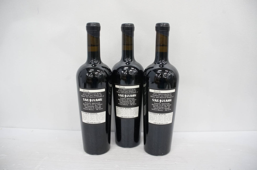 Sine Qua Non Stock Syrah 2012