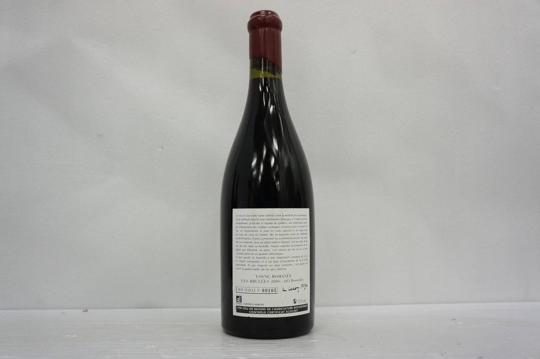 Leroy (Domaine) Vosne Romanee Les Brulees 1er Cru 2006