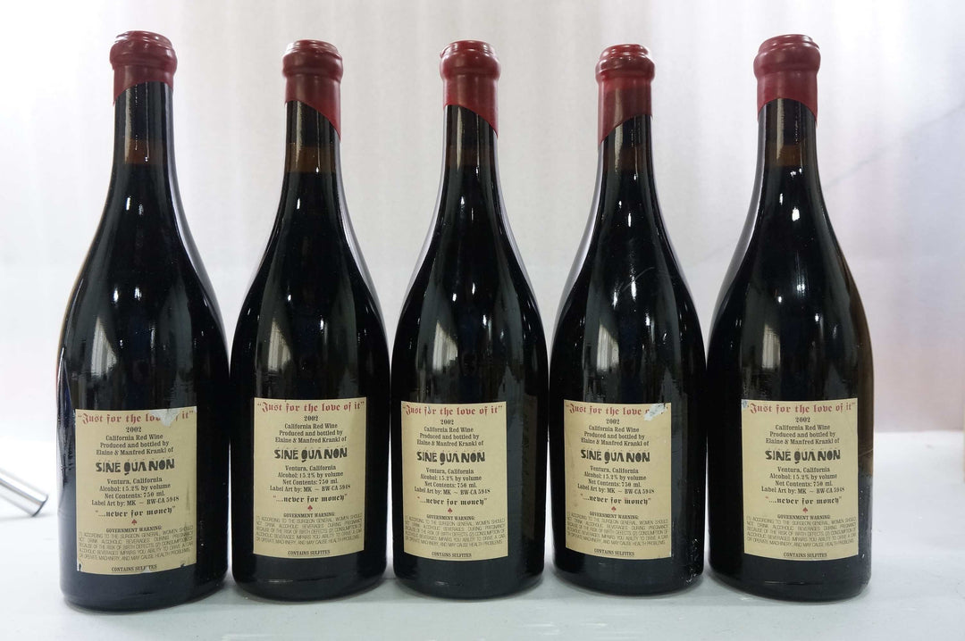 Sine Qua Non Syrah Just for the Love of It 2002 *