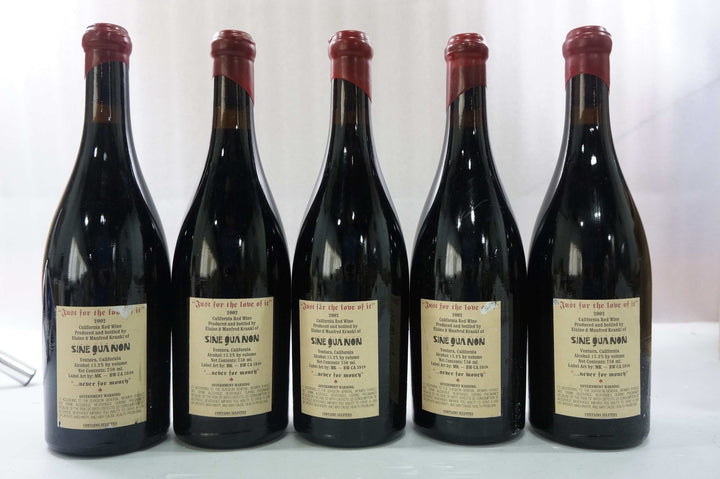 Sine Qua Non Syrah Just for the Love of It 2002 *