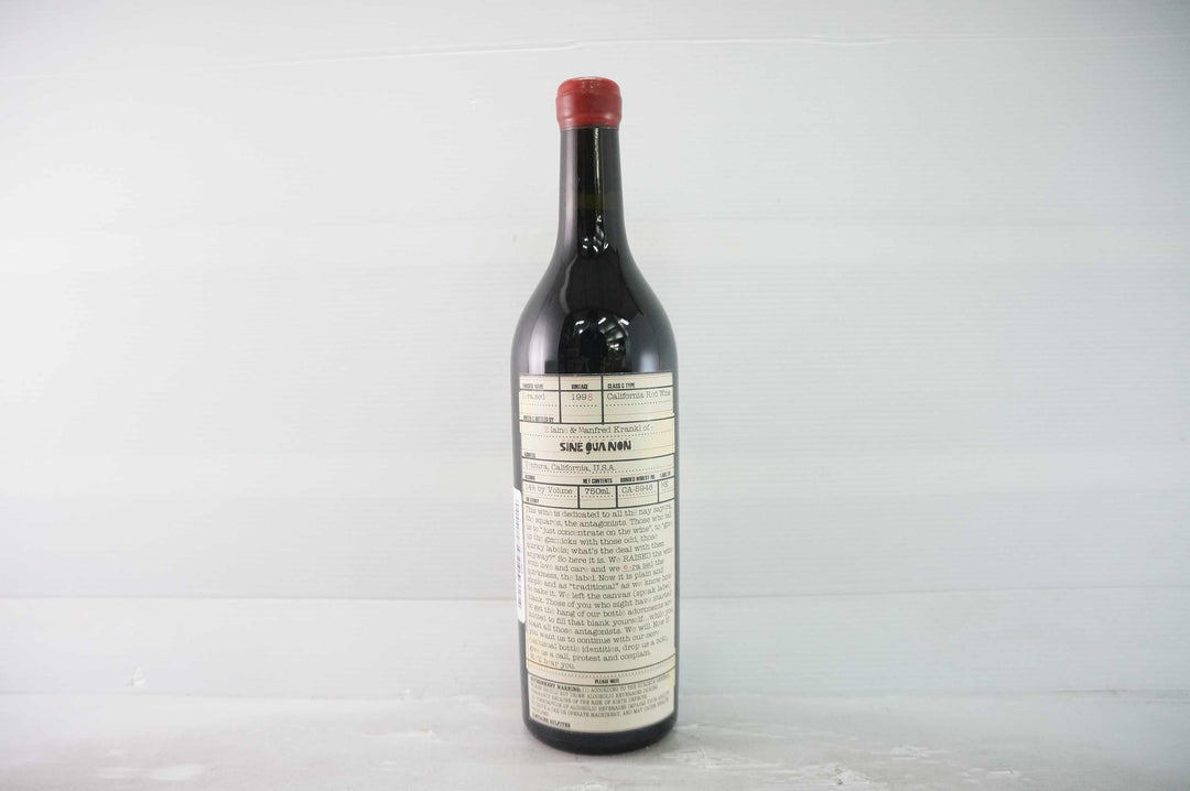 Sine Qua Non E-Raised Syrah 1998