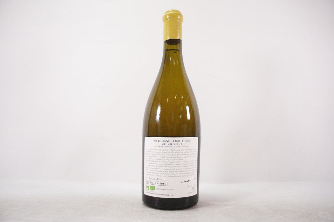 d'Auvenay Bourgogne Aligote Sous Chatelet 2012