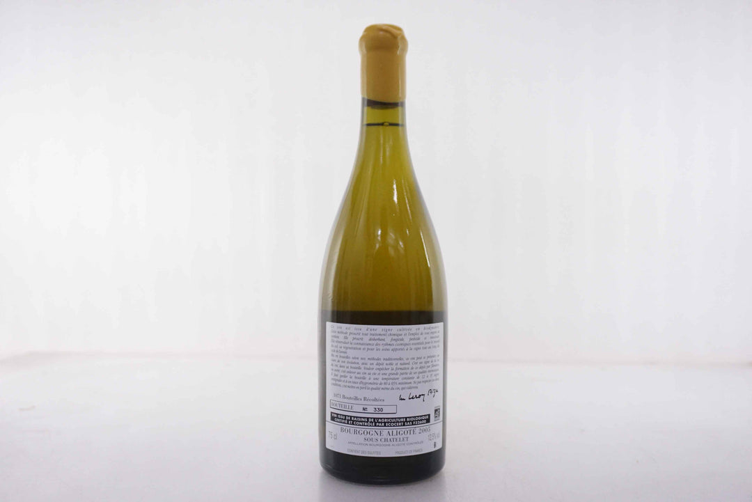 d'Auvenay Bourgogne Aligote Sous Chatelet 2005