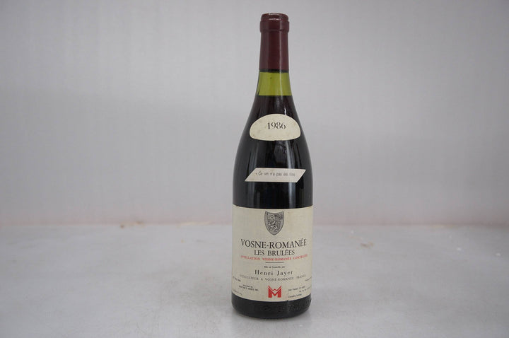 Henri Jayer Vosne Romanee Les Brulee 1er Cru  1986