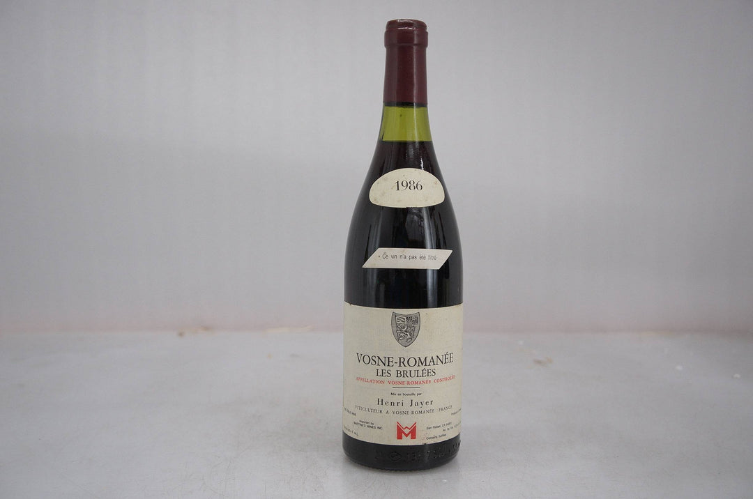 Henri Jayer Vosne Romanee Les Brulee 1er Cru  1986