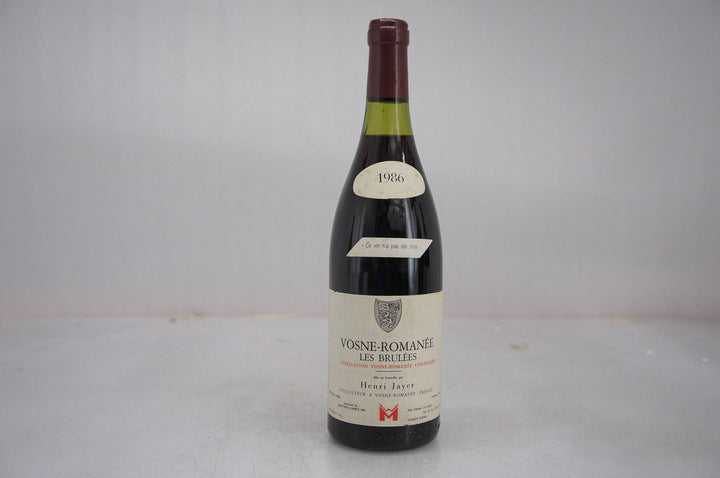 Henri Jayer Vosne Romanee Les Brulee 1er Cru  1986